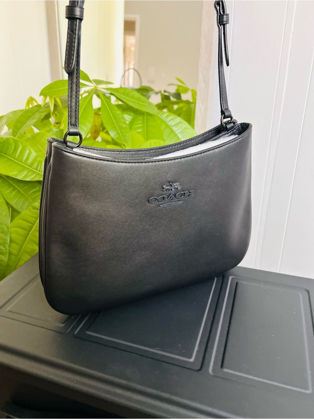 Coach CP101 Penelope Leather Shoulder Bag Black NWT